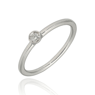 Fehér arany gyűrű 50-es méret (B51636)